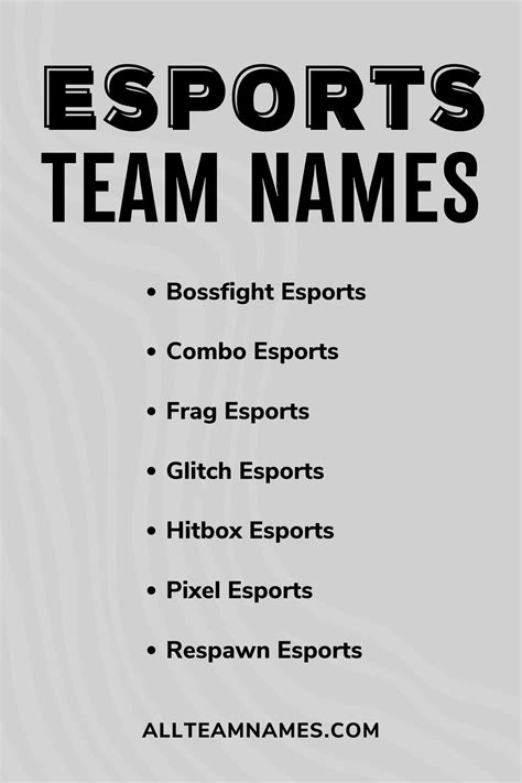 all esports teams|good team names for esports.